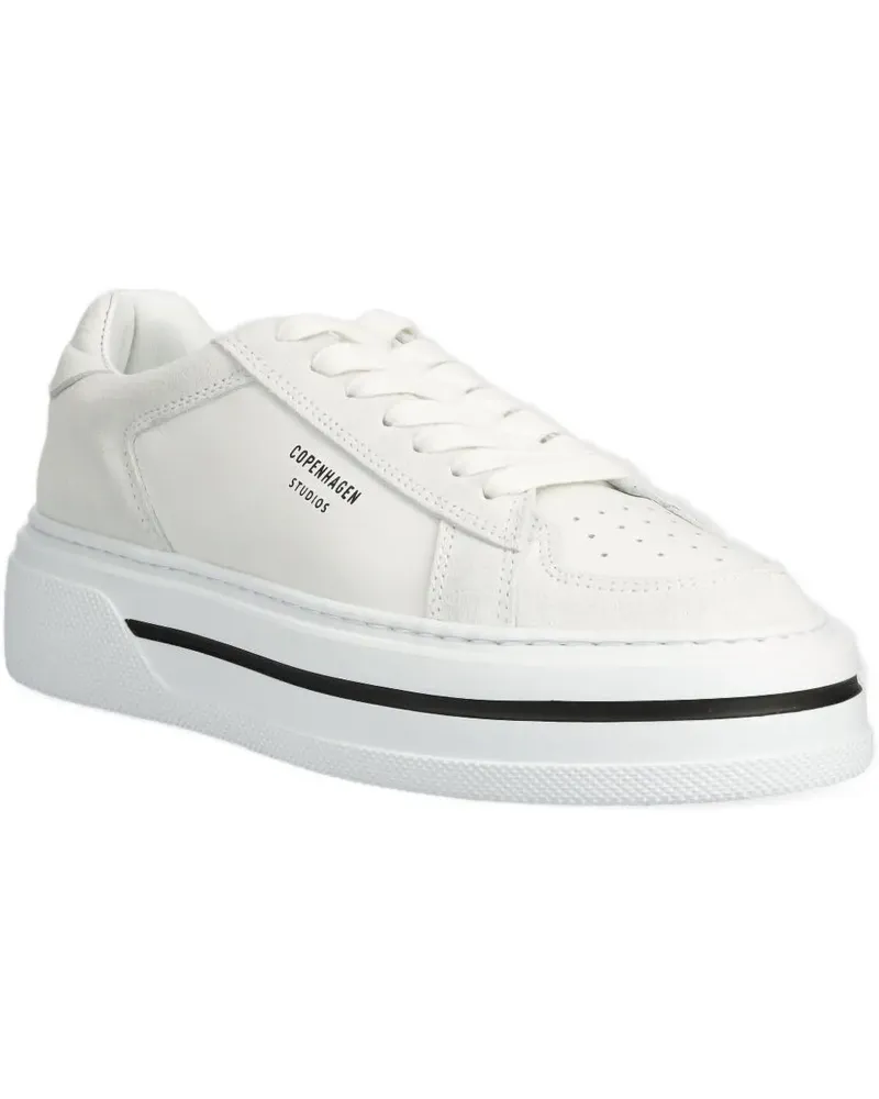 Copenhagen Plateau-Sneakers aus Leder - Weiß Weiß