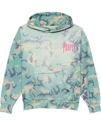 PURPLE BRAND Hoodie mit Camouflage-Print Blau