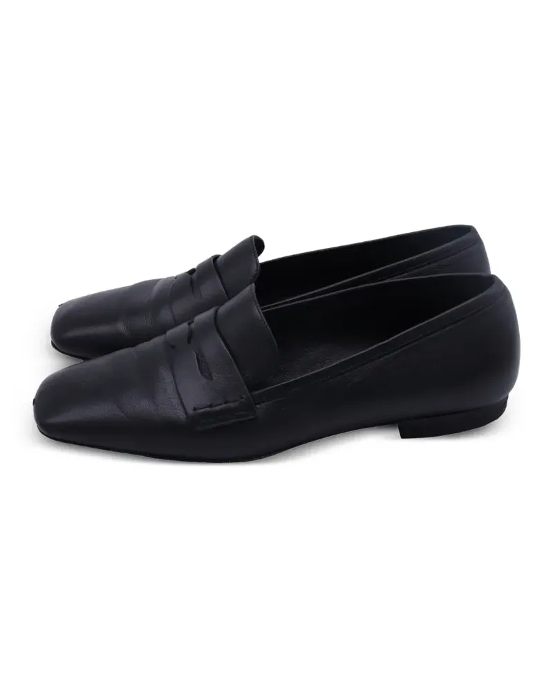 KHAITE Penny-Loafer mit eckiger Kappe - Schwarz Schwarz