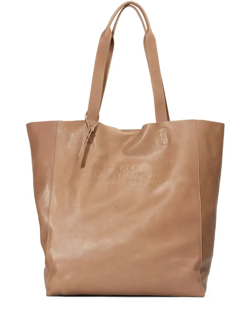 Osklen Shopper mit Logo-Prägung - Braun Braun