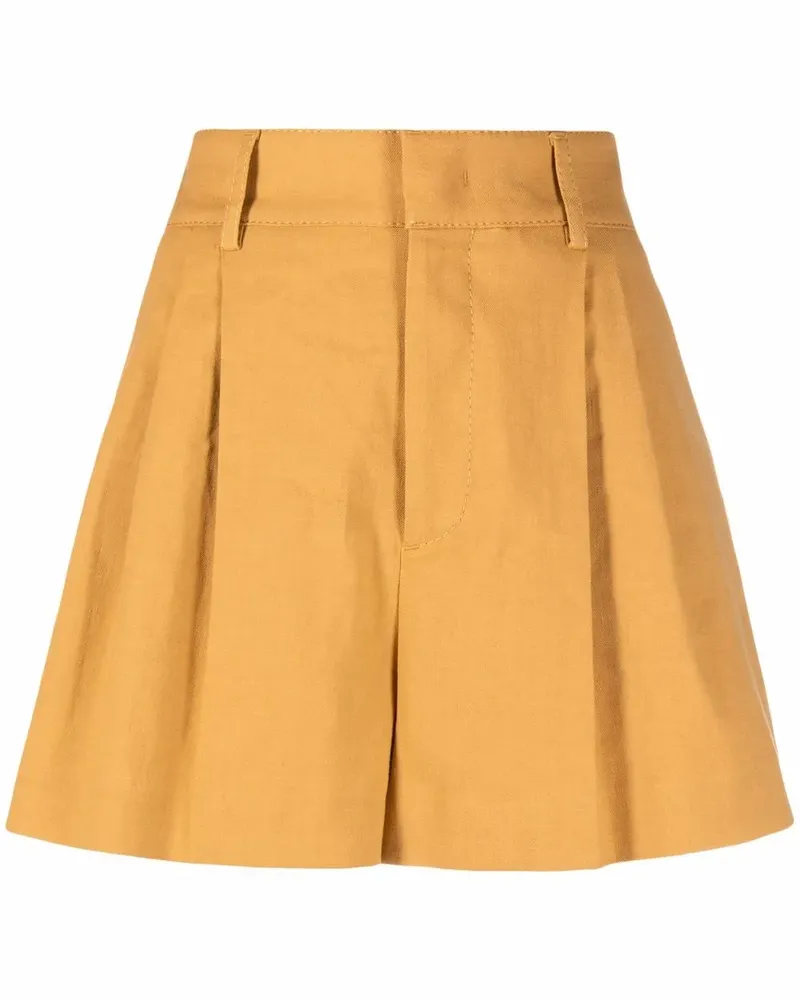 RED Valentino Hoch sitzende Shorts - Gelb Gelb