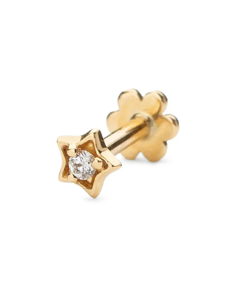 Maria Tash 18kt yellow gold Solitaire Star diamond single earring Gold