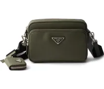 Schultertasche aus Saffiano-Leder - Grün