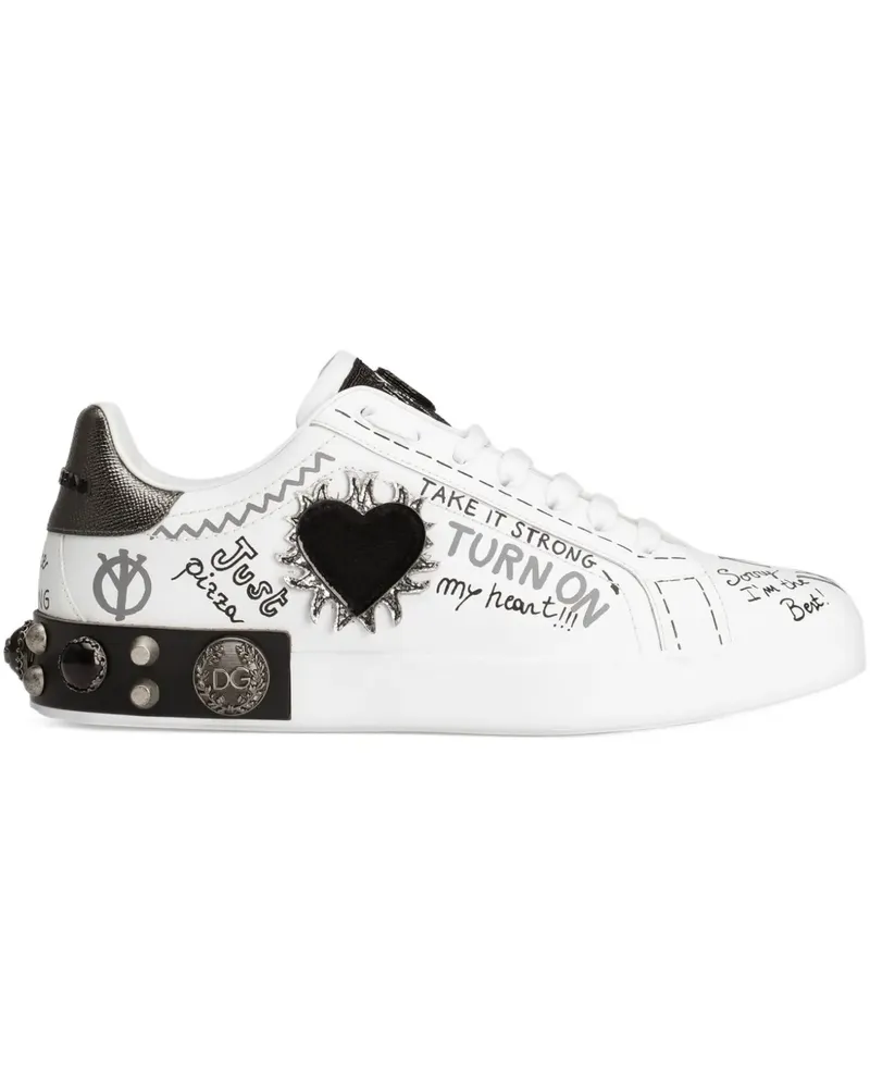 Dolce & Gabbana Portofino Sneakers - Weiß Weiß
