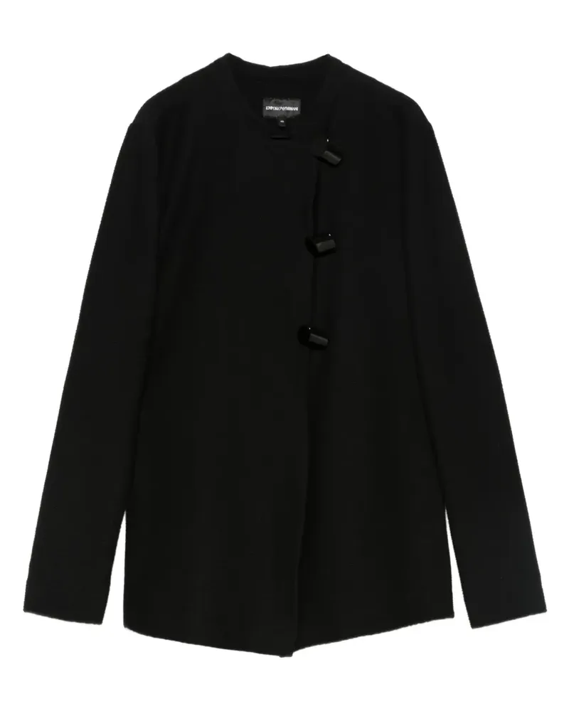 Emporio Armani Jacke mit asymmetrischem Verschluss - Schwarz Schwarz