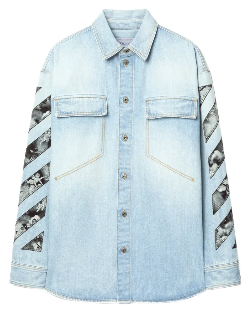 OFF-WHITE Fresco Jeanshemd - Blau Blau