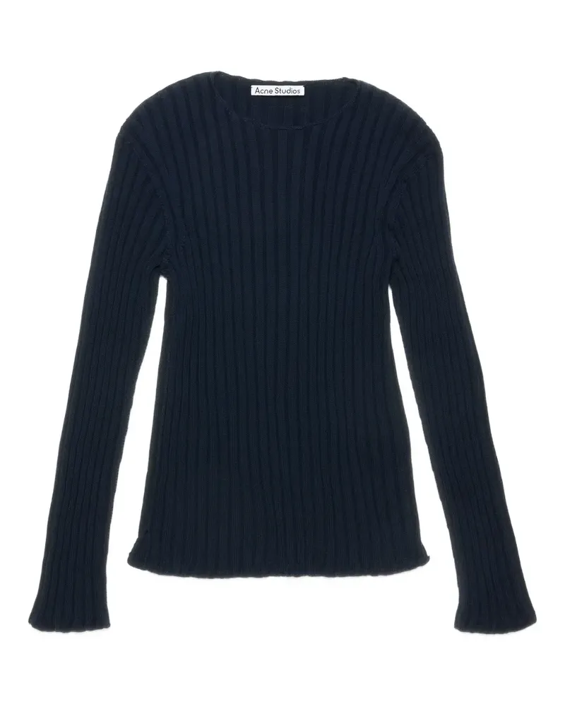 Acne Studios Gerippter Strickpullover - Blau Blau