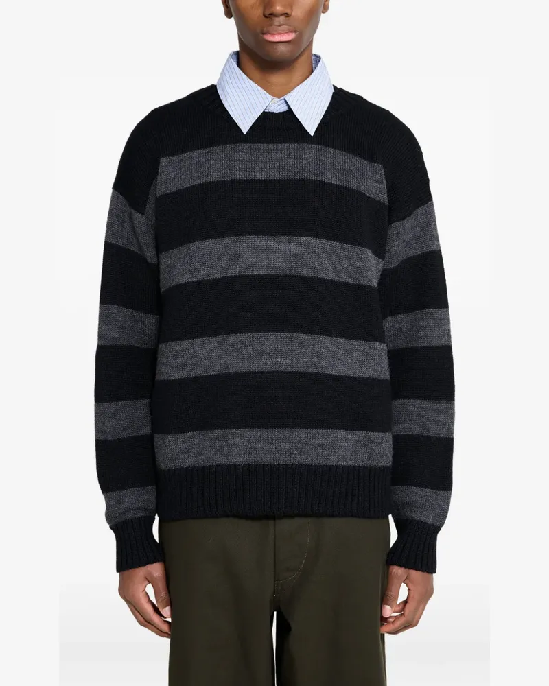 Margaret Howell striped crew sweater - Schwarz Schwarz