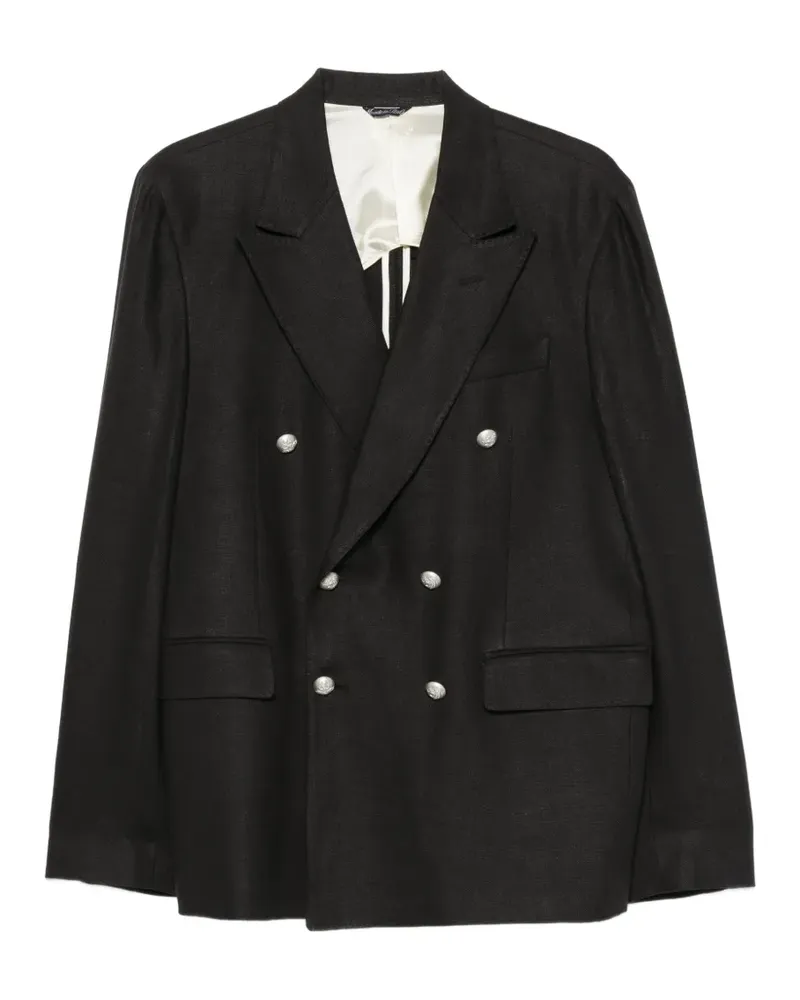 Brian Dales double-breasted peak-lapel blazer - Schwarz Schwarz