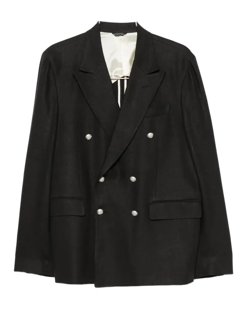 Brian Dales double-breasted peak-lapel blazer - Schwarz Schwarz