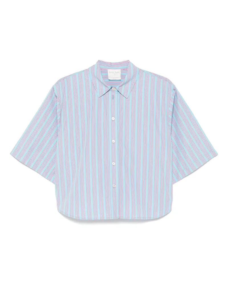 forte_forte Gestreiftes Hemd - Blau Blau