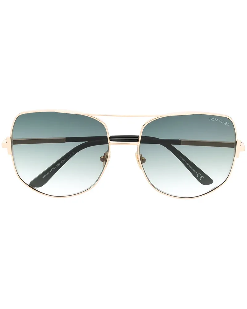 Tom Ford Oversized-Pilotenbrille - Gold Gold