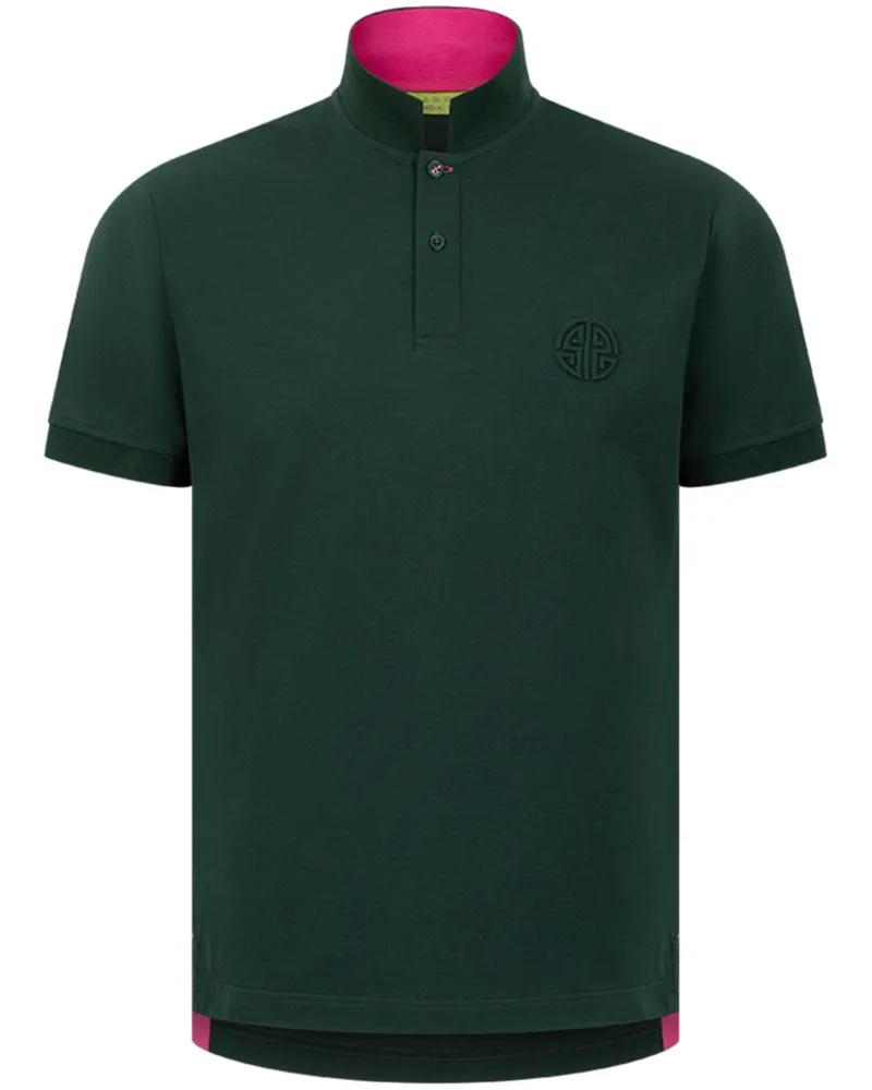 Shanghai Tang Poloshirt mit Shou-Prägung GrüN
