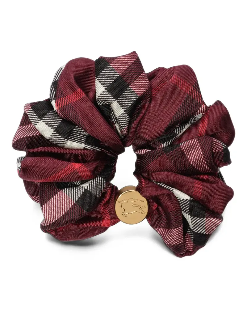 Burberry Check silk scrunchie - Rot Rot
