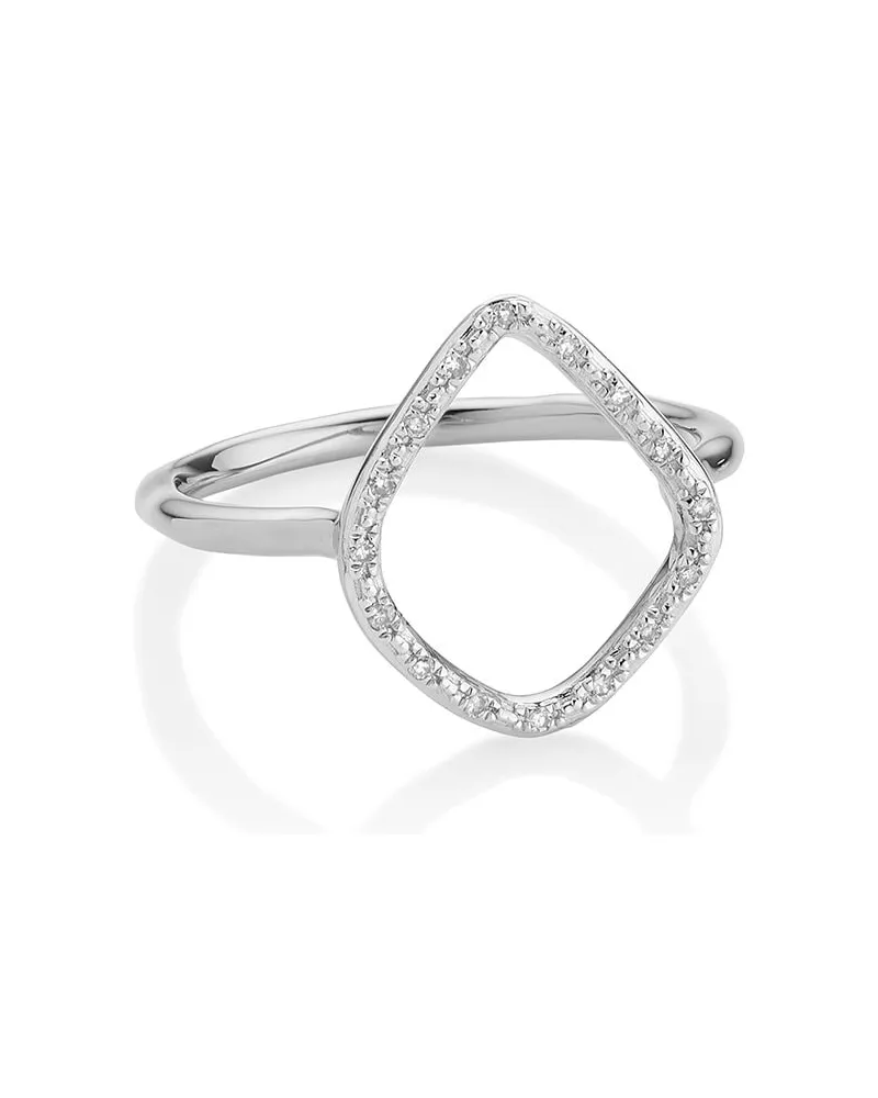 Monica Vinader Riva' Ring mit Diamanten - Silber Silber