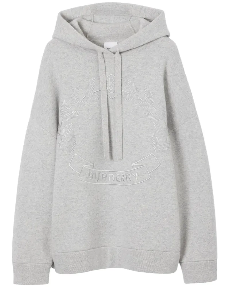 Burberry Hoodie mit Oak Leaf Crest-Stickerei - Grau Grau