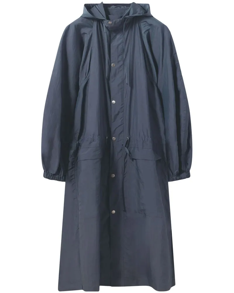 Christophe Lemaire Regenmantel mit Kapuze - Blau Blau