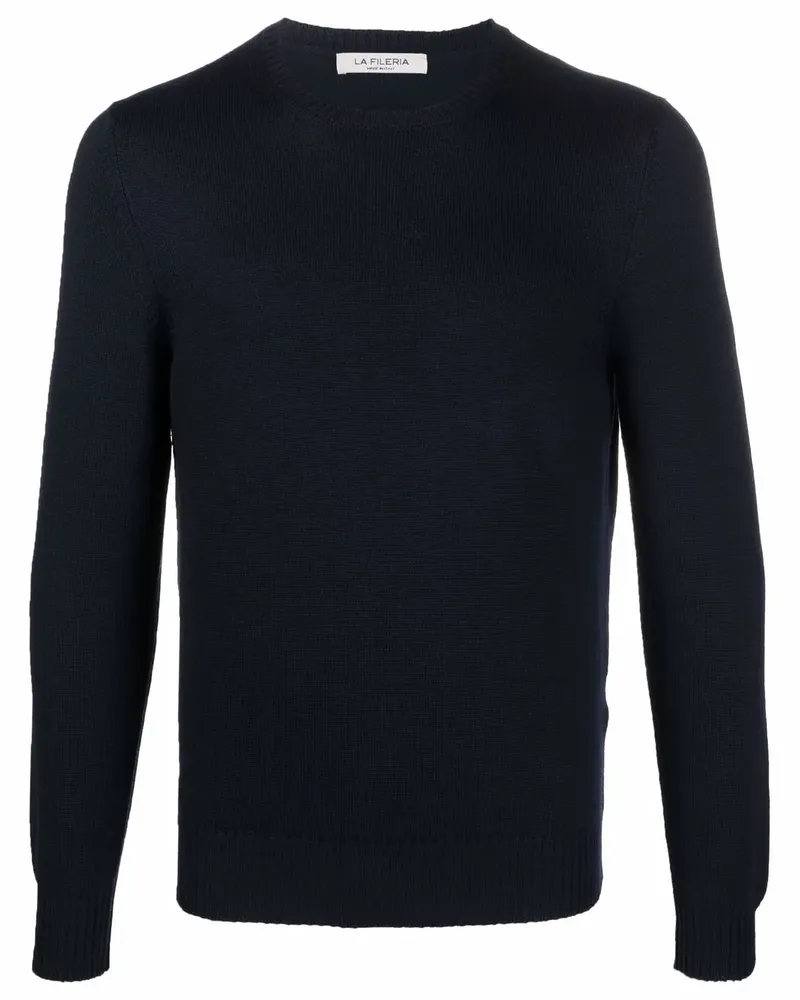 La Fileria Schmaler Pullover - Blau Blau