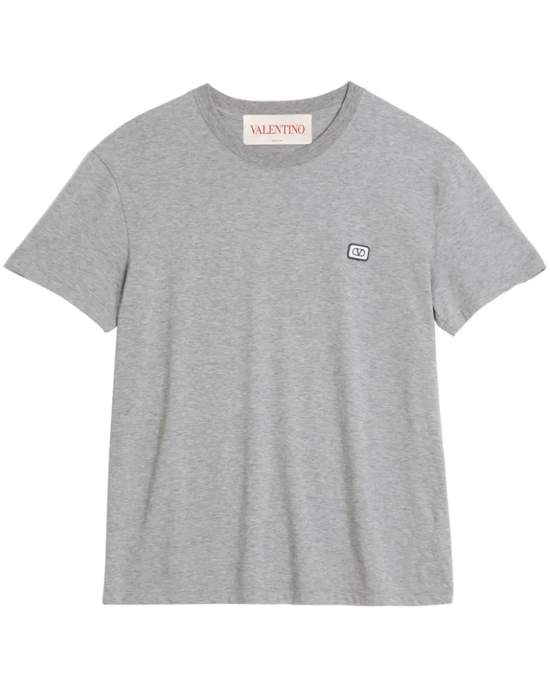 Valentino Garavani T-Shirt mit VLogo-Patch - Grau Grau