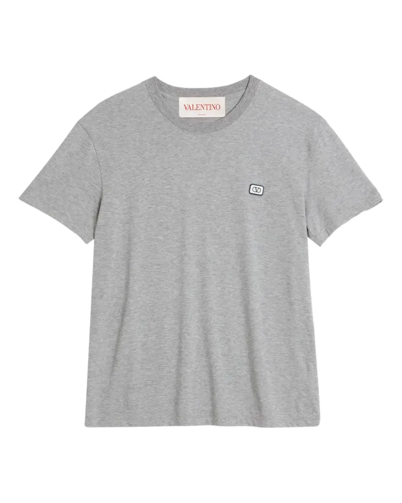 Valentino Garavani T-Shirt mit Logo-Patch - Grau Grau