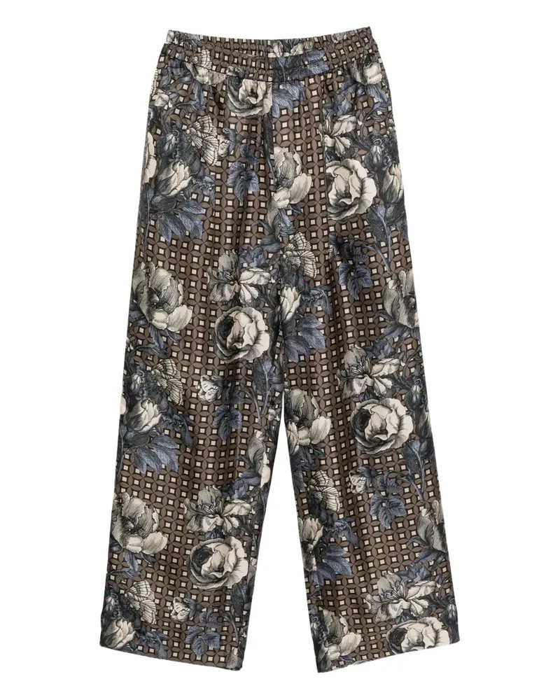 Biyan Hose mit grafischem Print - Braun Braun