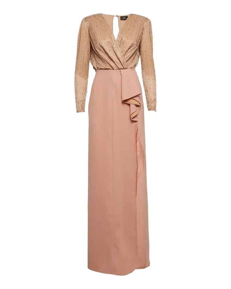 Elisabetta Franchi Kleid im Layering-Look - Nude Nude