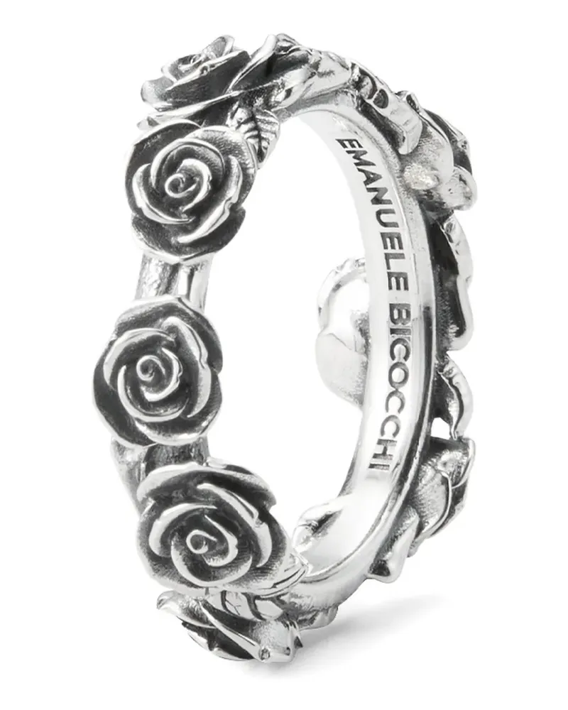 Emanuele Bicocchi Rose band ring - Silber Silber