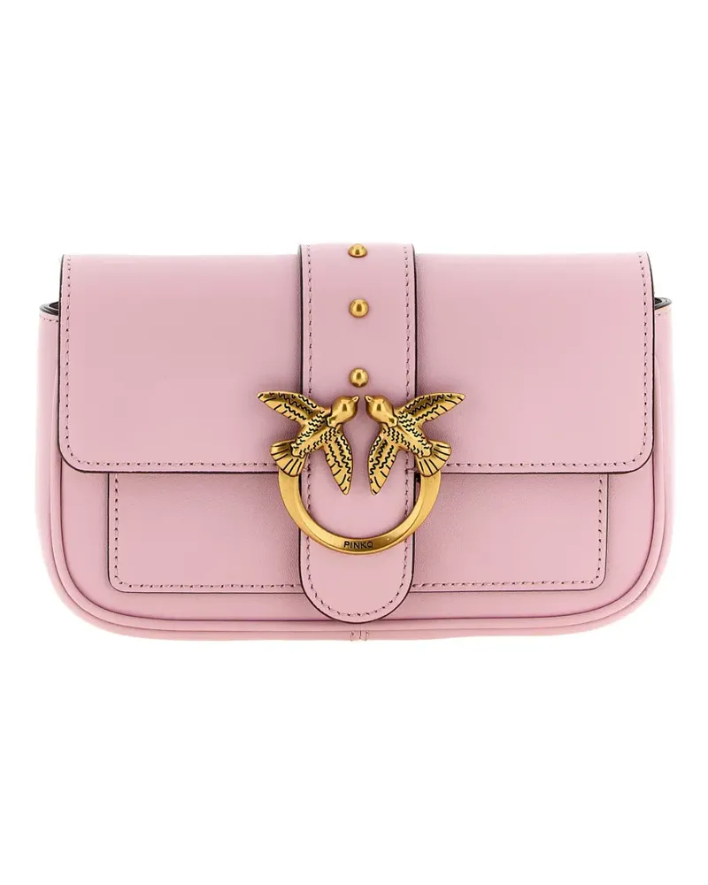 Pinko Pocket Love One Studs Birds Umhängetasche - Rosa Rosa
