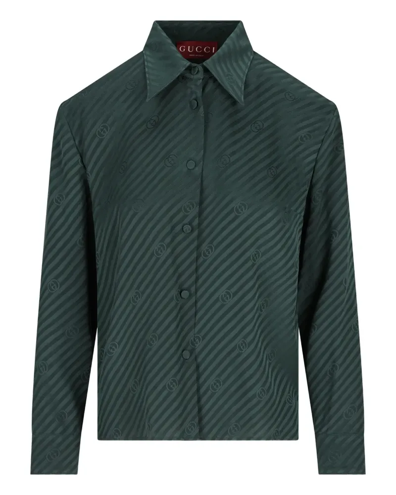 Gucci Hemd aus GG-Jacquard - Grün Grün
