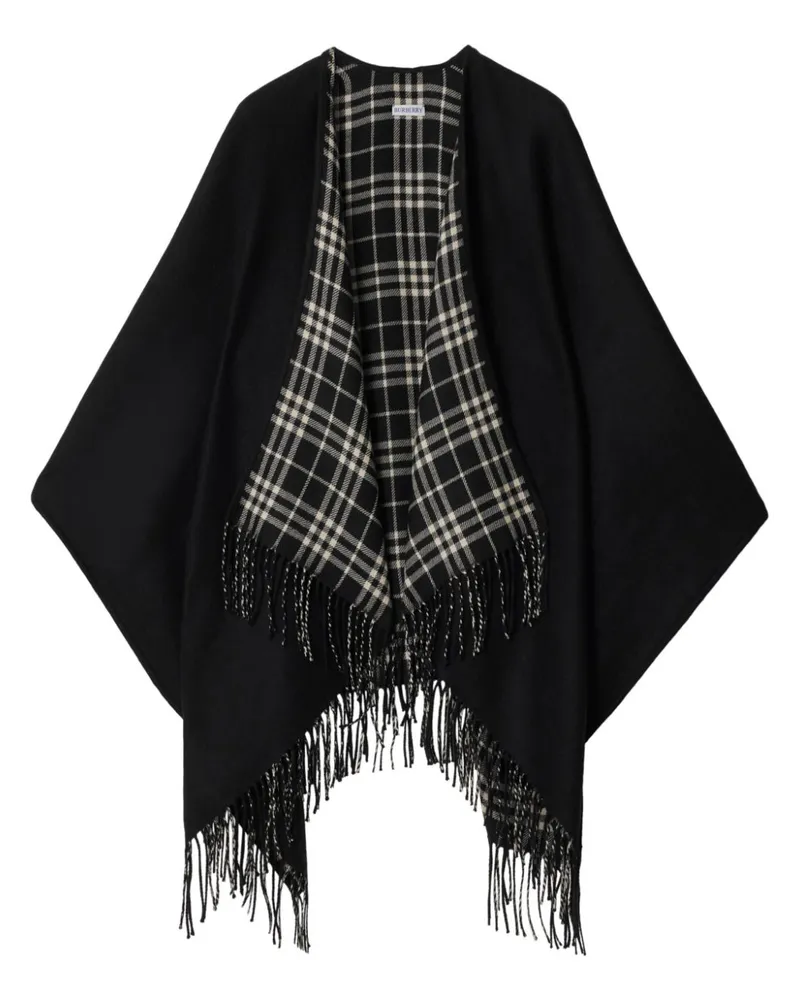 Burberry Kariertes Cape - Schwarz Schwarz