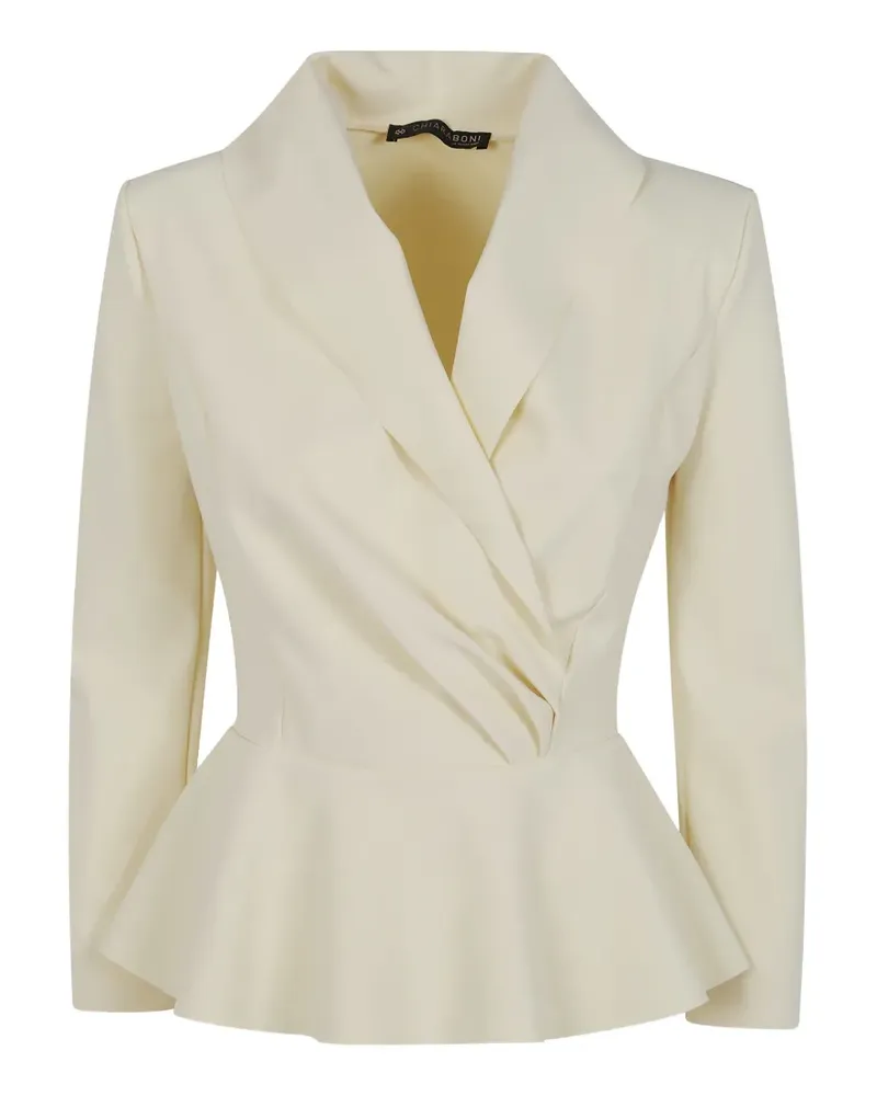 Chiara Boni peplum wrap top - Nude Nude