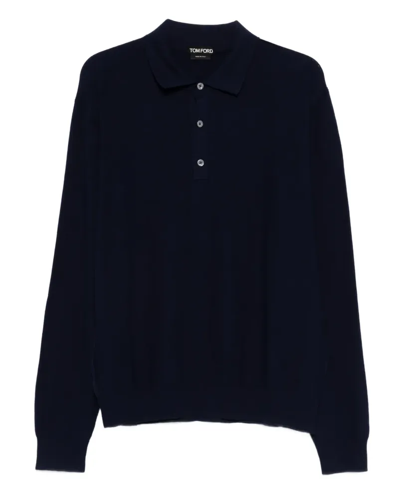 Tom Ford long-sleeve polo shirt - Blau Blau