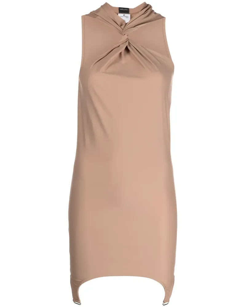 Courrèges Minikleid mit Trägern - Nude Nude
