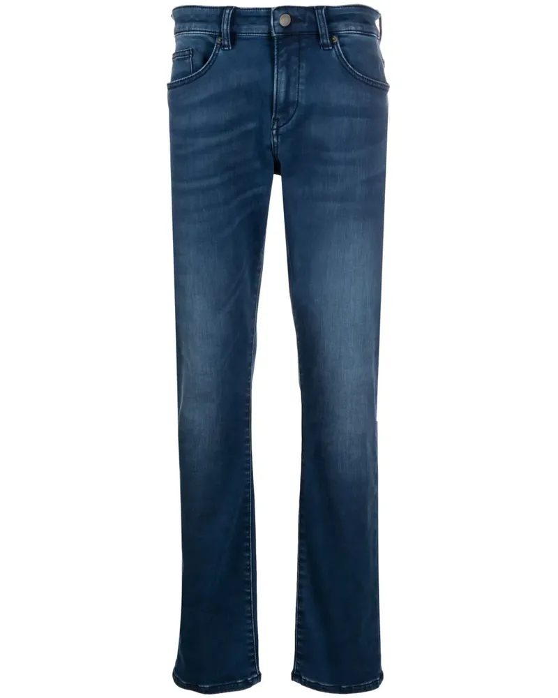 HUGO BOSS Slim-Fit-Jeans mit Logo-Patch - Blau Blau