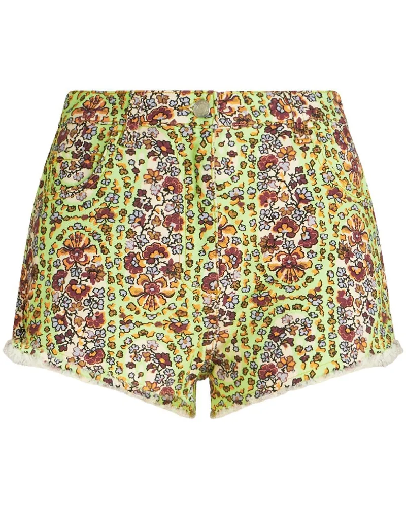 Etro Shorts mit Paisley-Print - Grün Grün