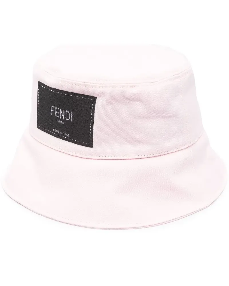 Fendi Fischerhut mit Logo-Patch - Rosa Rosa