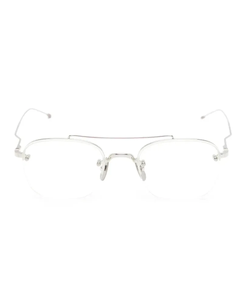 Thom Browne Brille mit geometrischem Gestell - Silber Silber