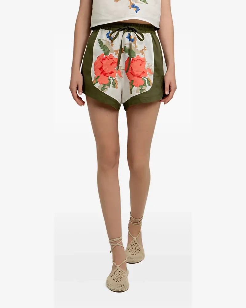 Greek Archaic Kori Rose Shorts mit Kordelzug - Nude Nude