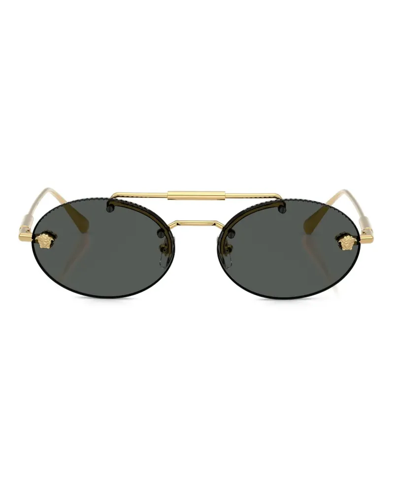 Versace Medusa oval-frame sunglasses - Gold Gold