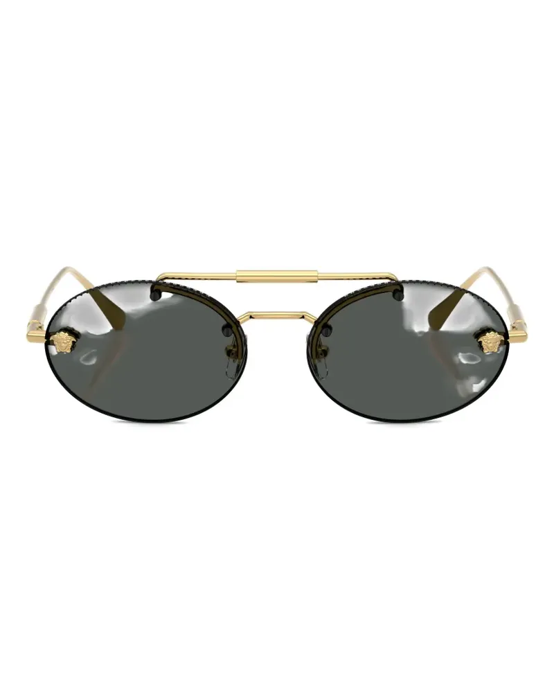 Versace Medusa oval-frame sunglasses - Gold Gold