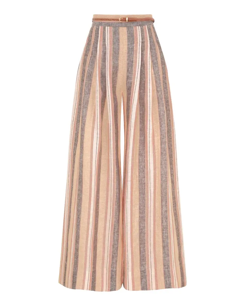 Zimmermann Wanderlust striped trousers - Nude Nude