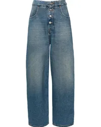 Maison Margiela Weite High-Rise-Jeans Blau