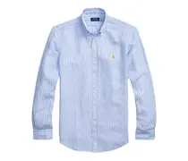 Gestreiftes Button-down-Hemd - Blau