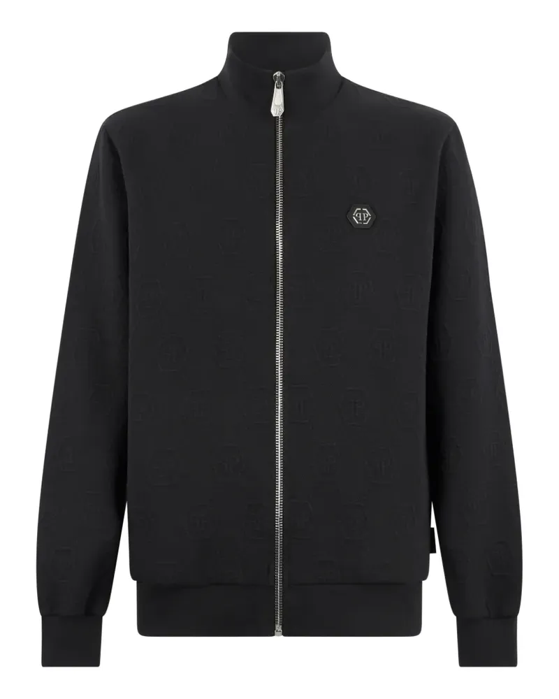 Philipp Plein Sportjacke mit Jacquard-Monogramm - Schwarz Schwarz