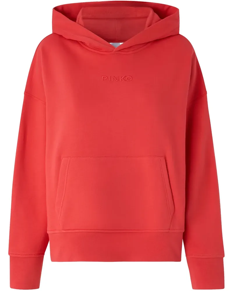 Pinko Hoodie mit Logo-Stickerei - Rot Rot