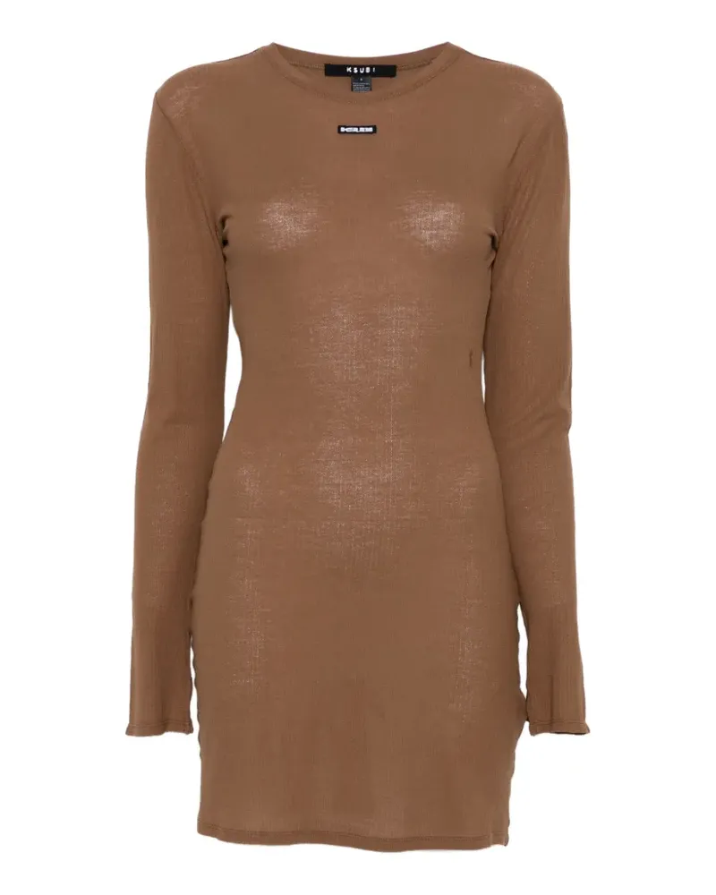 ksubi long-sleeve mini dress - Braun Braun