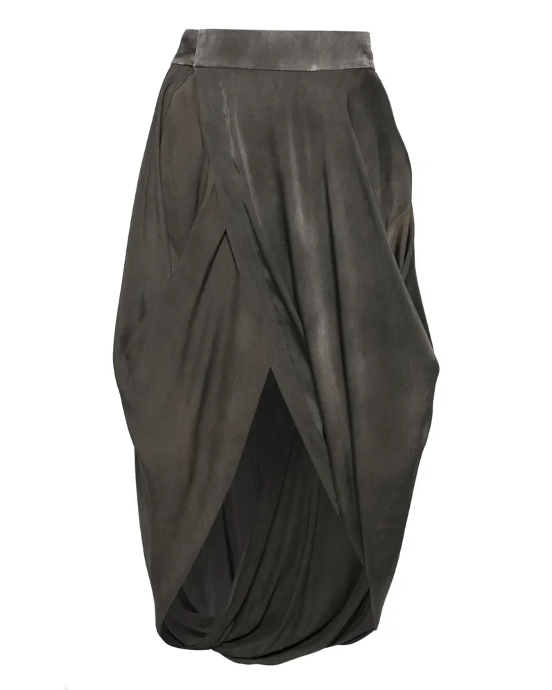 Uma Wang asymmetric skirt - Grau Grau