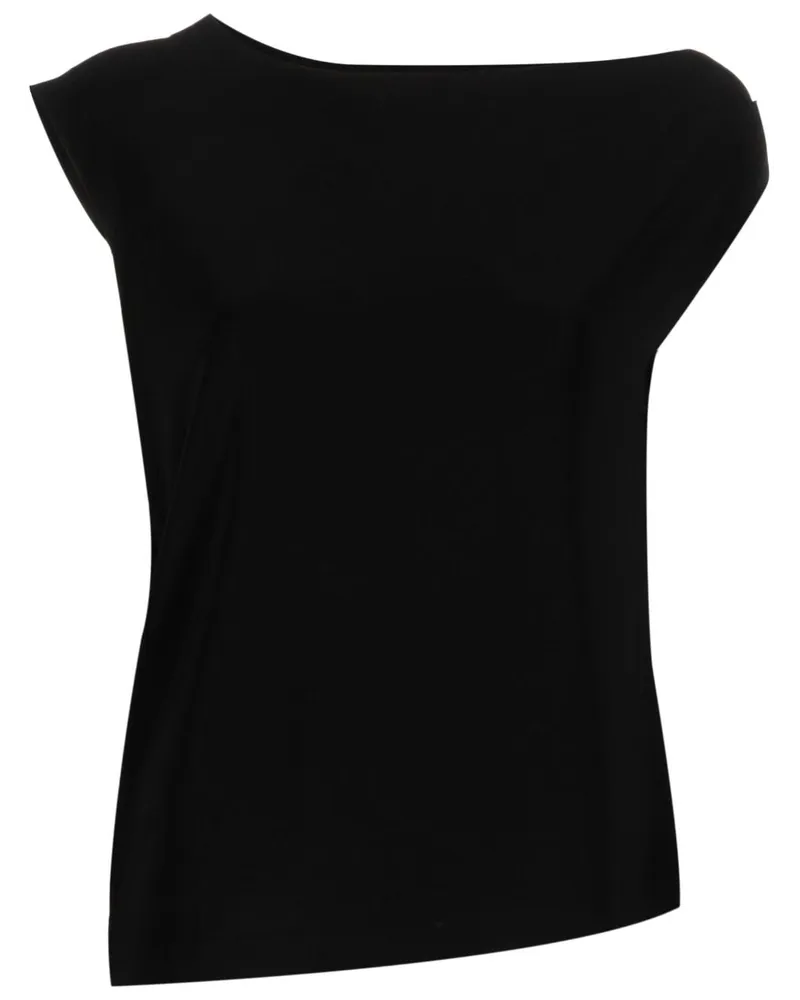 Norma Kamali Asymmetrisches Top - Schwarz Schwarz