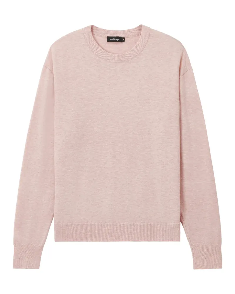 Tout a Coup Pullover mit Rundhalsausschnitt und Schaldetail - Rosa Rosa