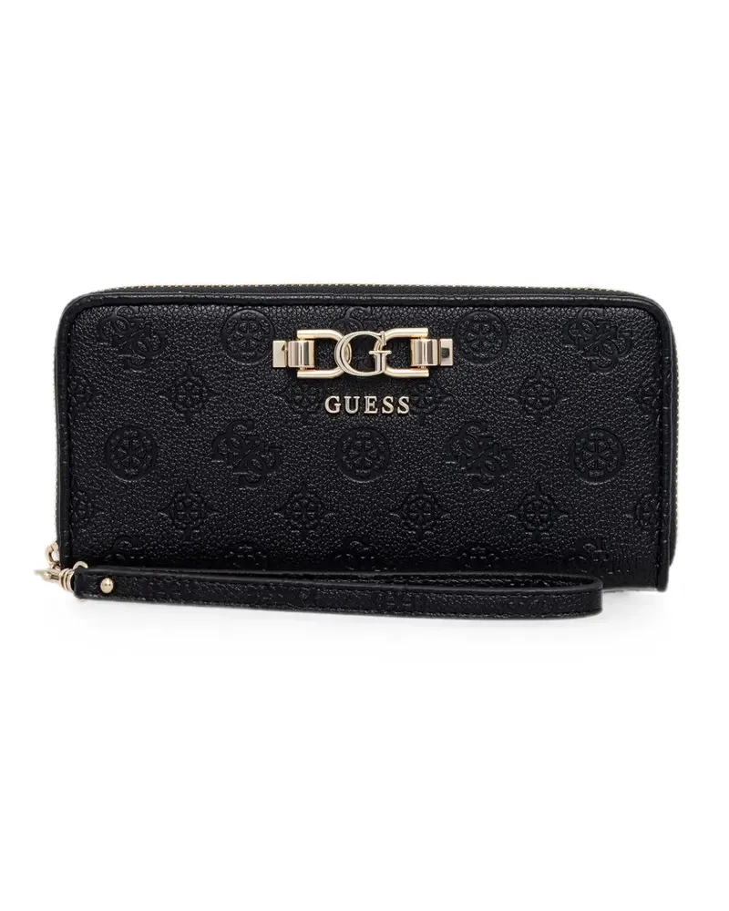 Guess Anise monogram-debossed logo-plaque wallet - Schwarz Schwarz